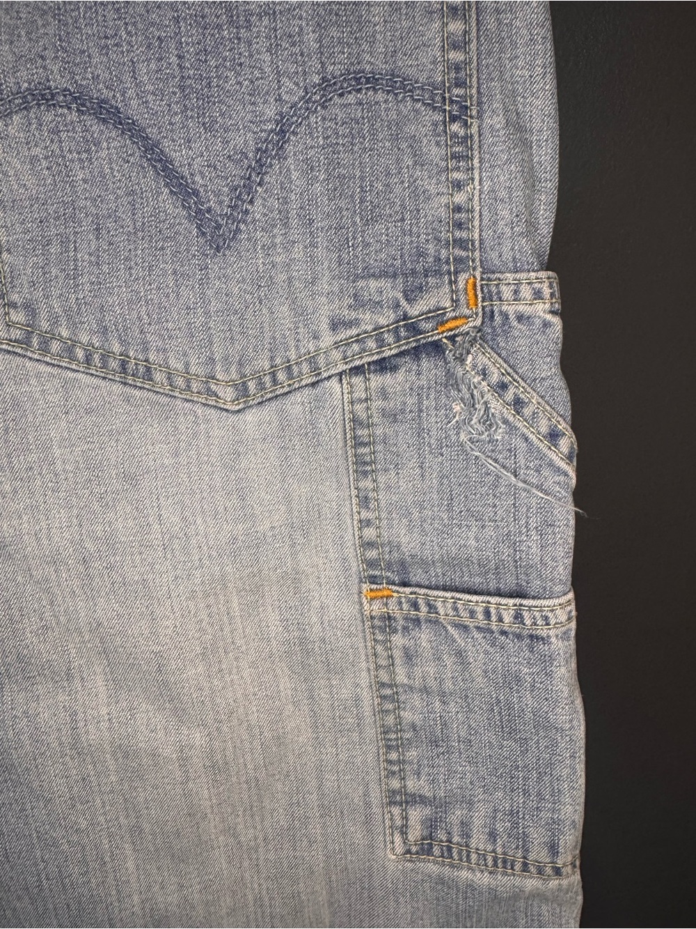 Levi’s Carpenter Loose Straight Jeans Men’s 30x30 Light Wash Utility Denim Y2K - Picture 5 of 11